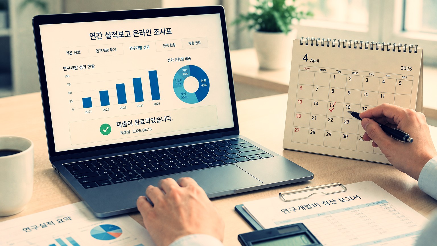 기업부설연구소 연구개발활동조사 매년 4월 제출 기업부설연구소 연구개발활동조사 안내 이미지
